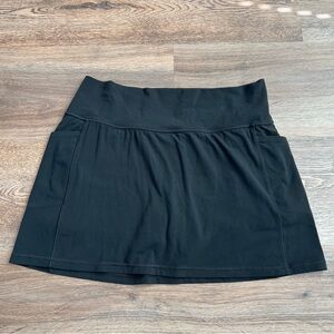 Athleta Black Performance Skort w/ Pockets Size Large Activewear Workout Tennis